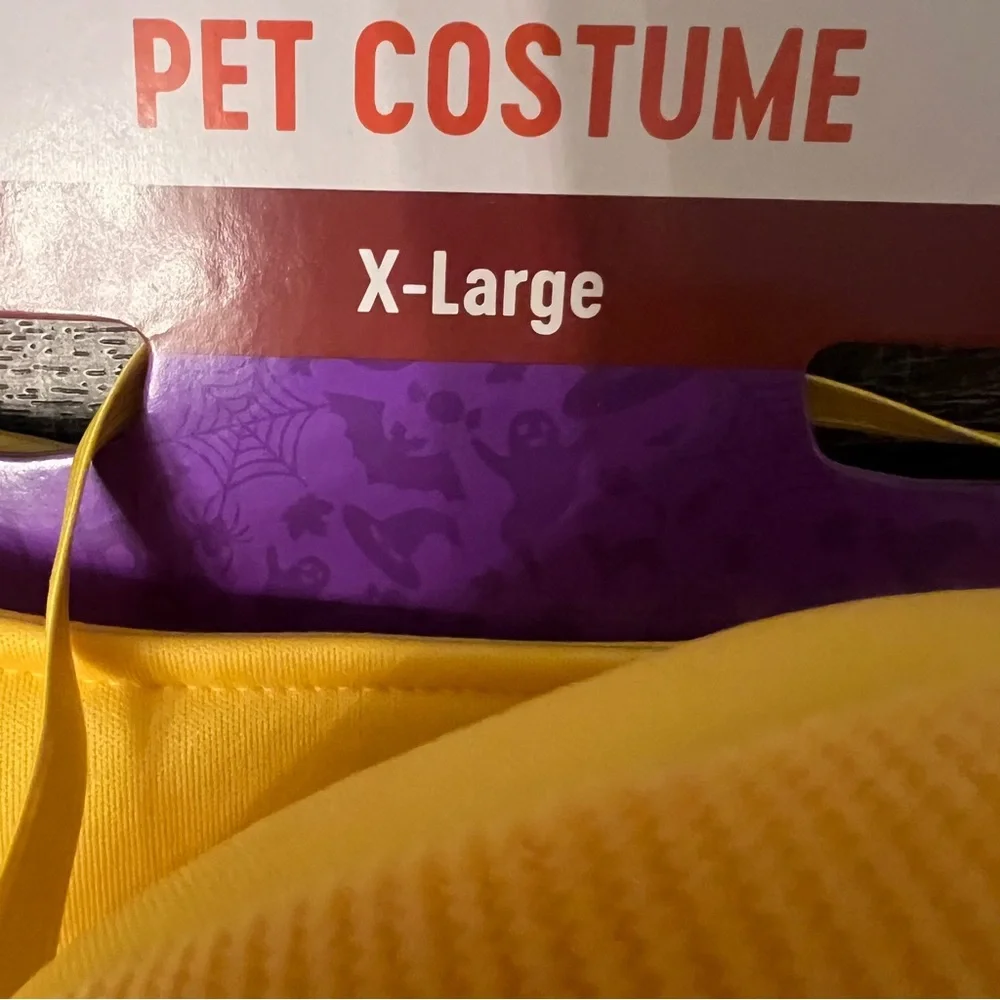 Yellow Mustard Bottle Pet Costume Funny Halloween Outfit Size XL